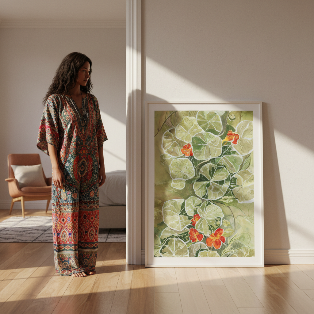 Nasturtium Tapestry by Lucrecia Caporale