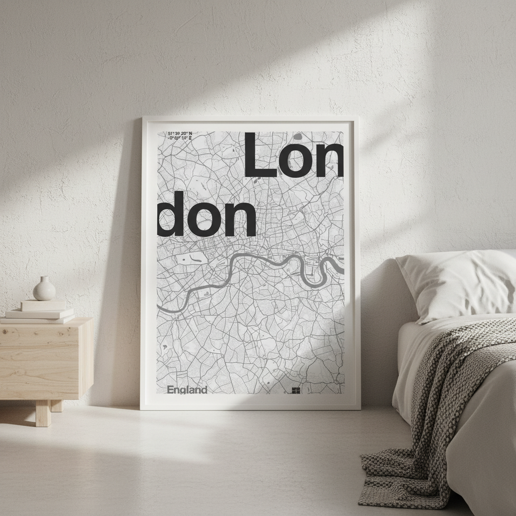 London Minimalist Map by Florent Bodart