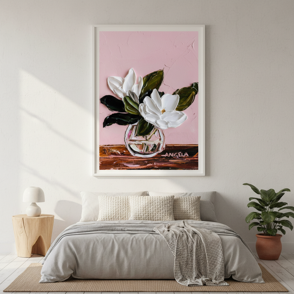 Blushing Magnolia by Angela Hawkey