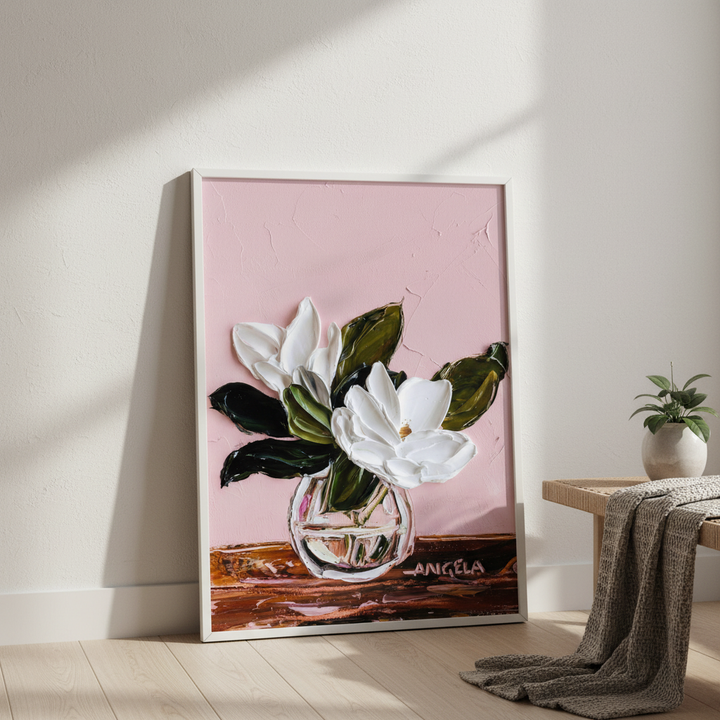 Blushing Magnolia by Angela Hawkey