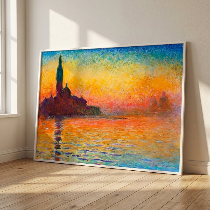 Venice Print San Giorgio Maggiore at Dusk by Claude Monet