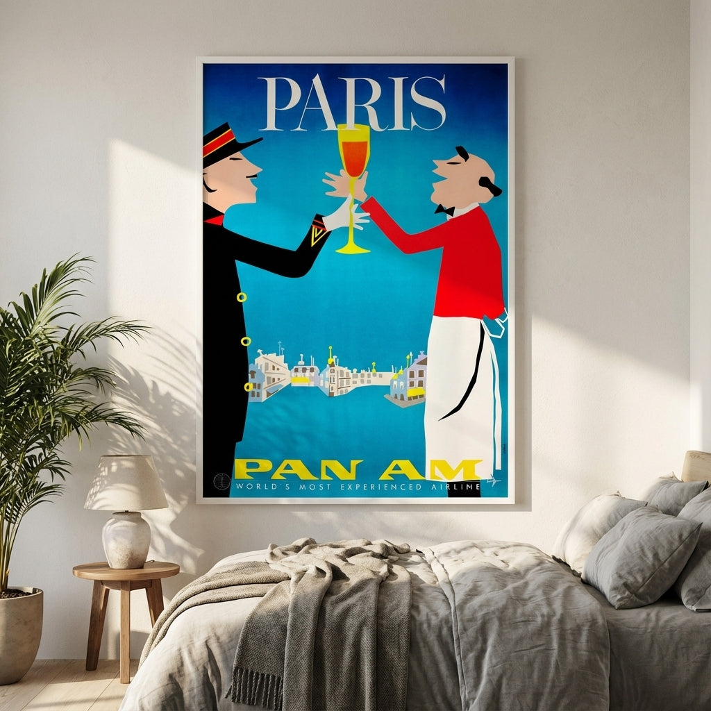 Vintage Paris Pan Am Wall Art Print
