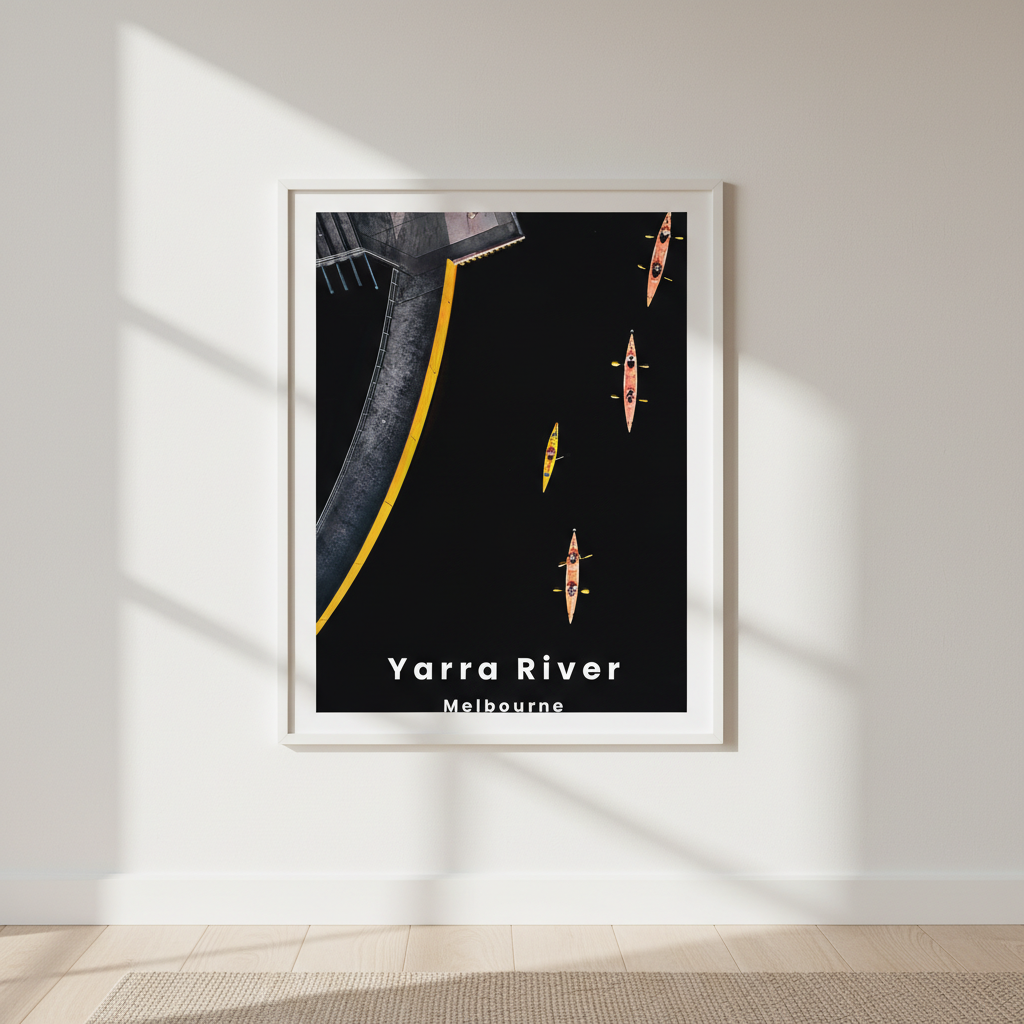 Yarra Sharks Travel Poster, Melbourne by L10