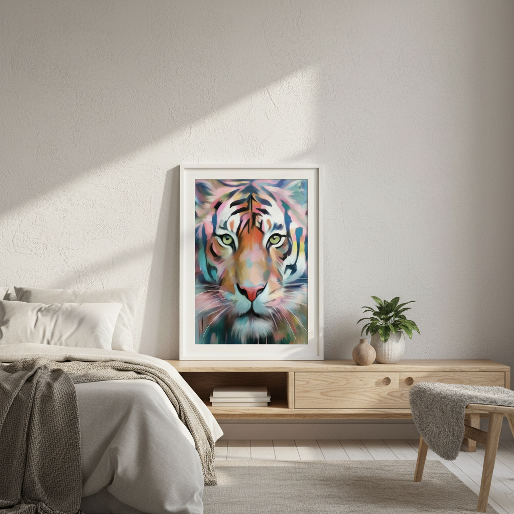 Rainbow Tiger by Inkheart Designs