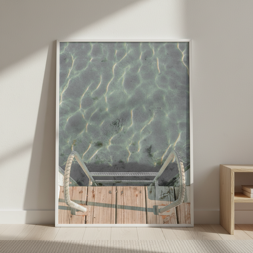 Jetty Ladder Looking Down by Steven Scott