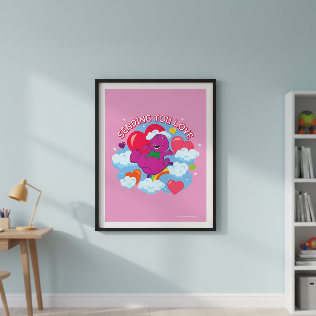 Sending You Love Barney Wall Art
