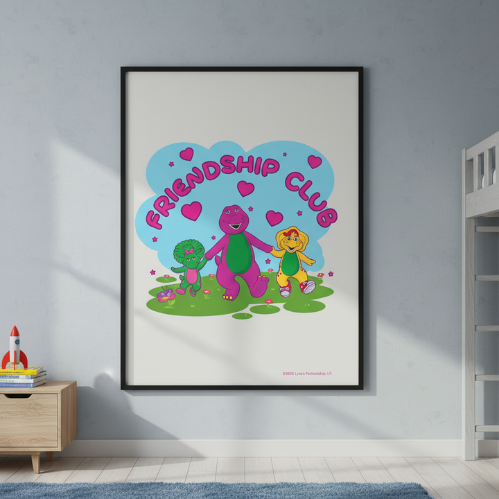 Barney Friendship Club Wall Art Print