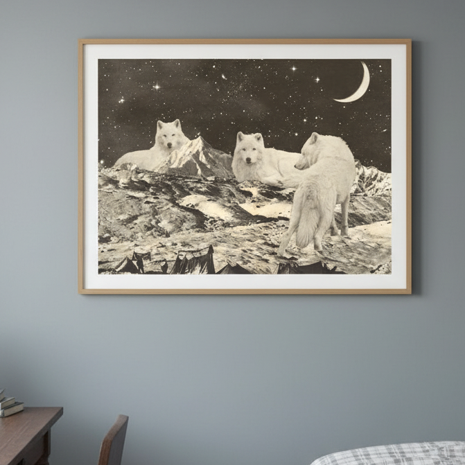 Giant White Wolves by Florent Bodart