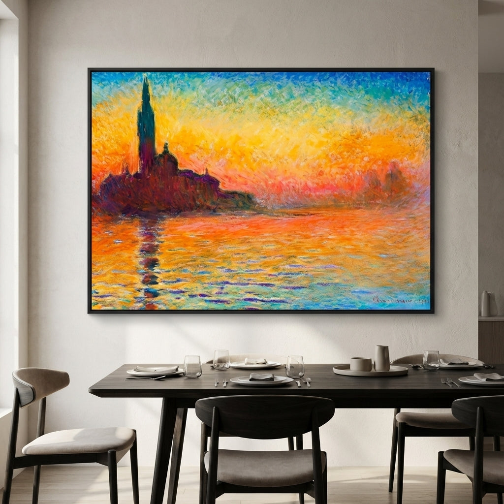 Venice Print San Giorgio Maggiore at Dusk by Claude Monet
