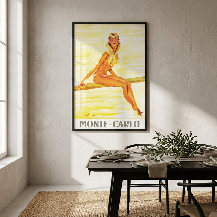 Vintage Travel Monaco Monte Carlo 1937 Poster Retro Print