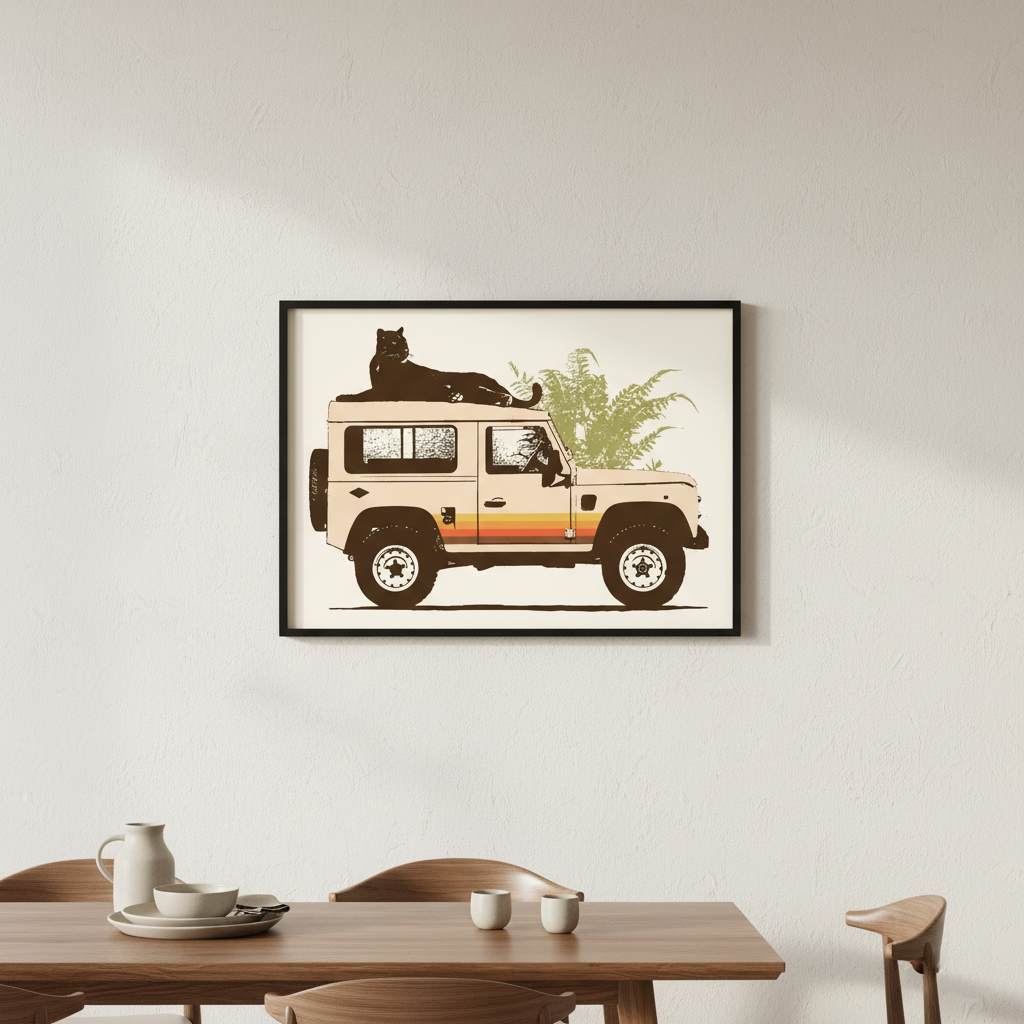 Black Panther on Car by Florent Bodart