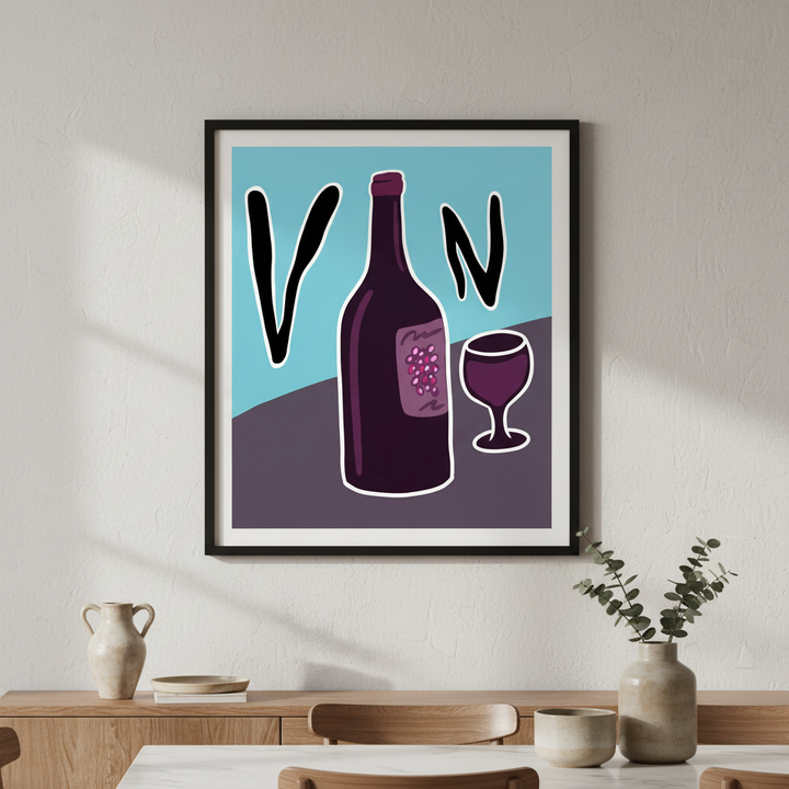 Vino in Picasso Style by Justin Bausch