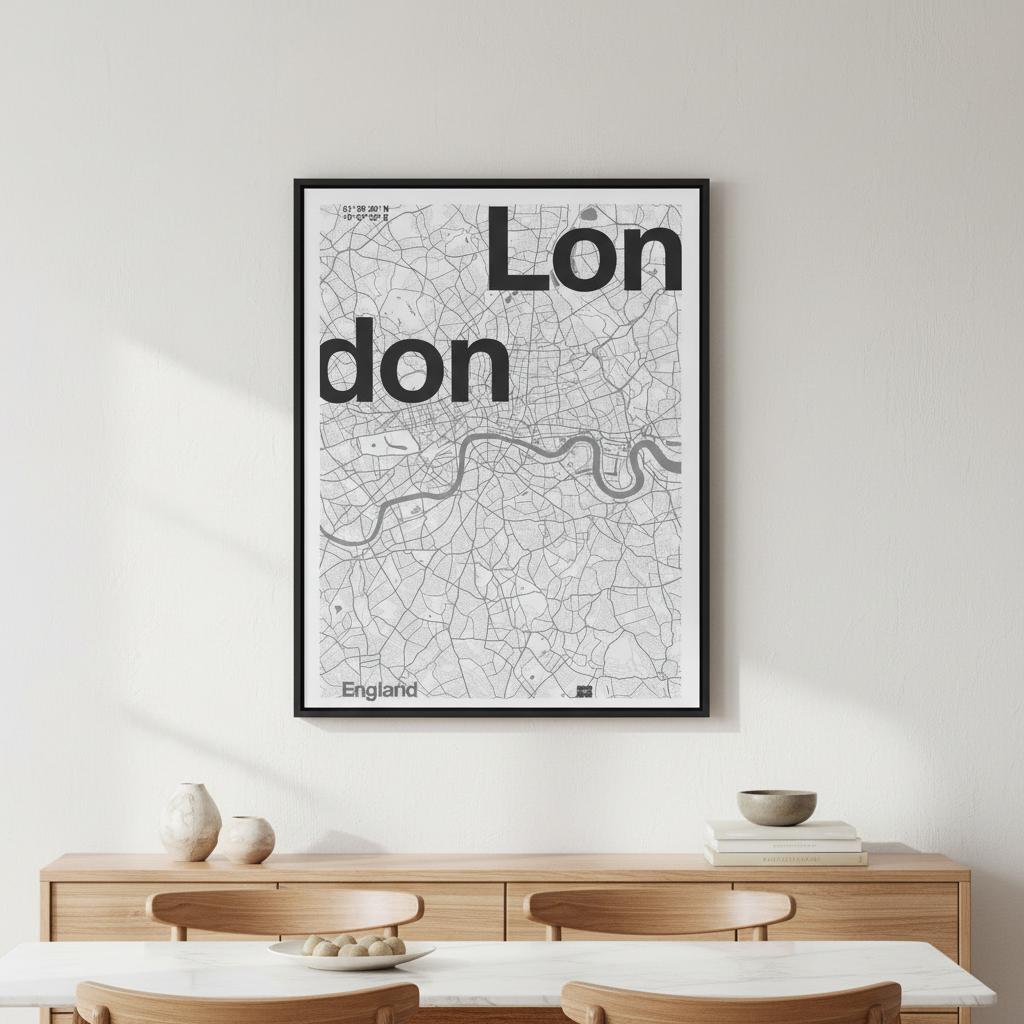 London Minimalist Map by Florent Bodart