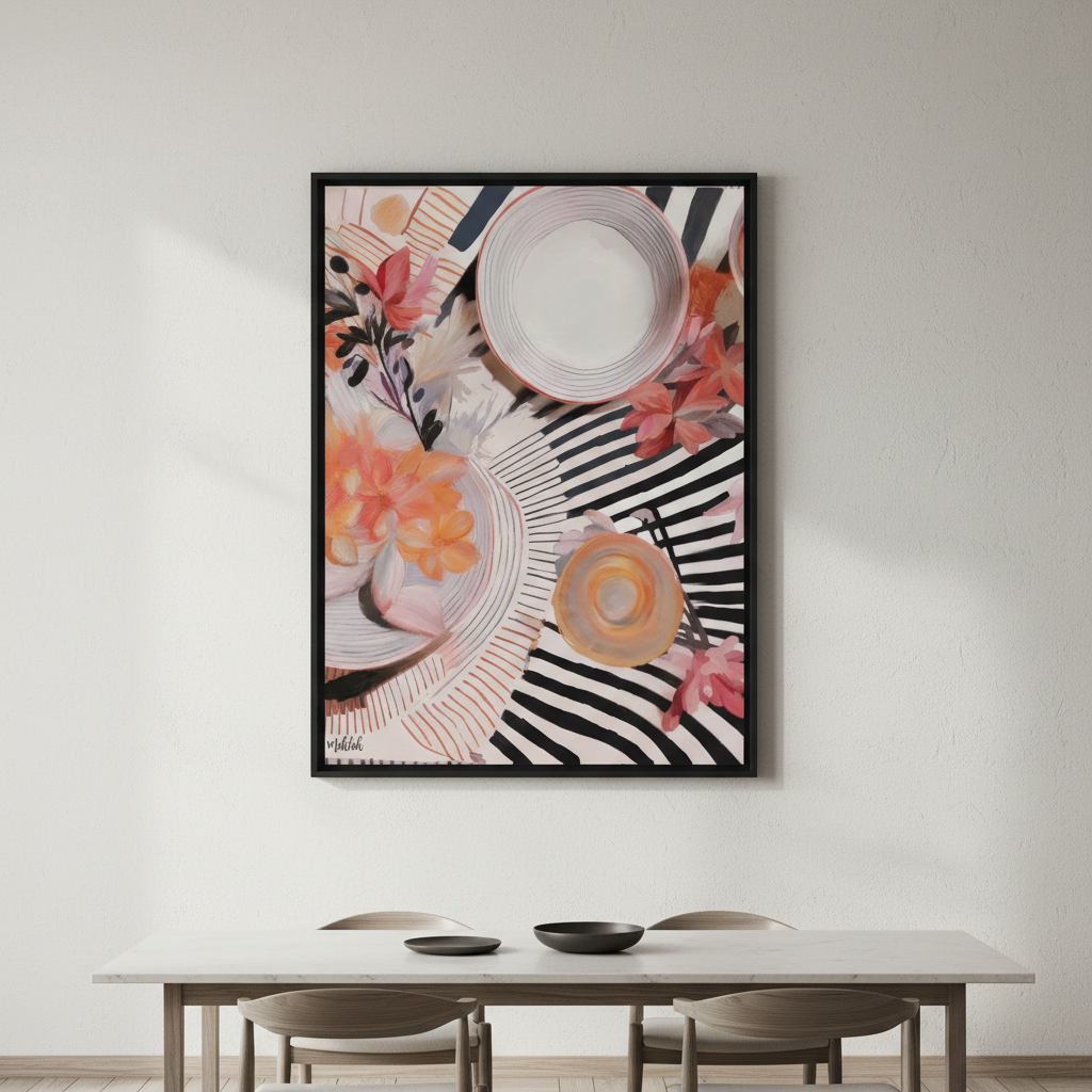 Stripe Breakfast by Inkheart Designs