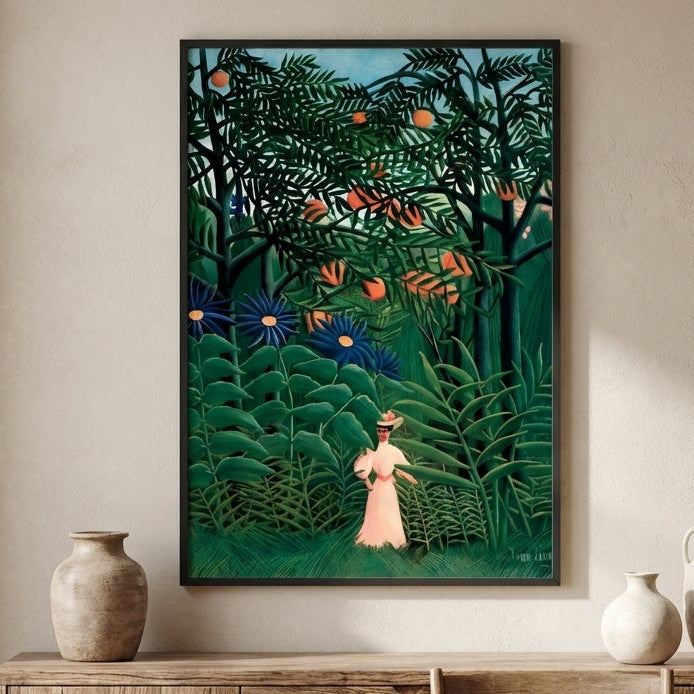 Henri Rousseau Woman Walking in Forest