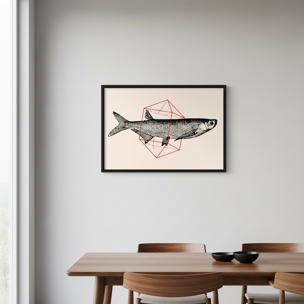 Fish in Geometrics - Herring by Florent Bodart