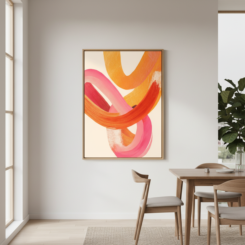 Sunset Intertwined Abstract Art