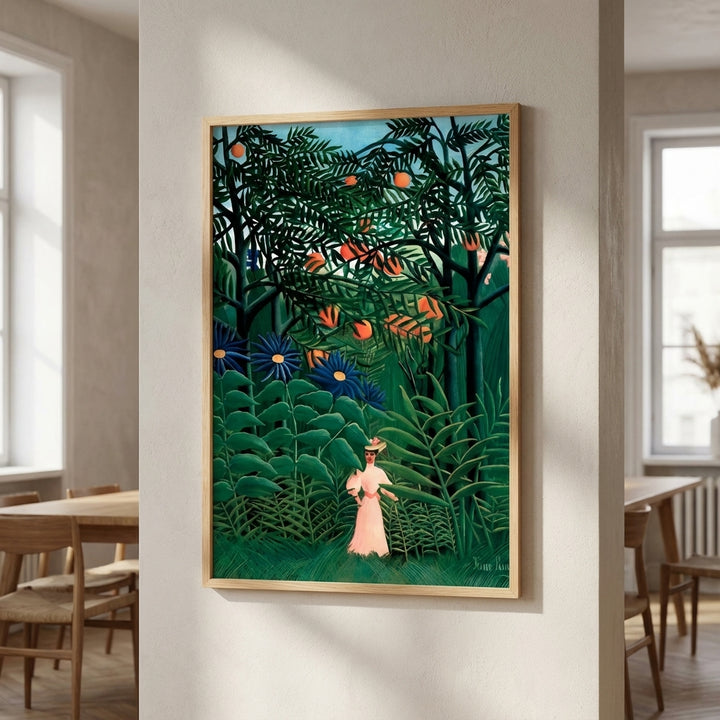 Henri Rousseau Woman Walking in Forest