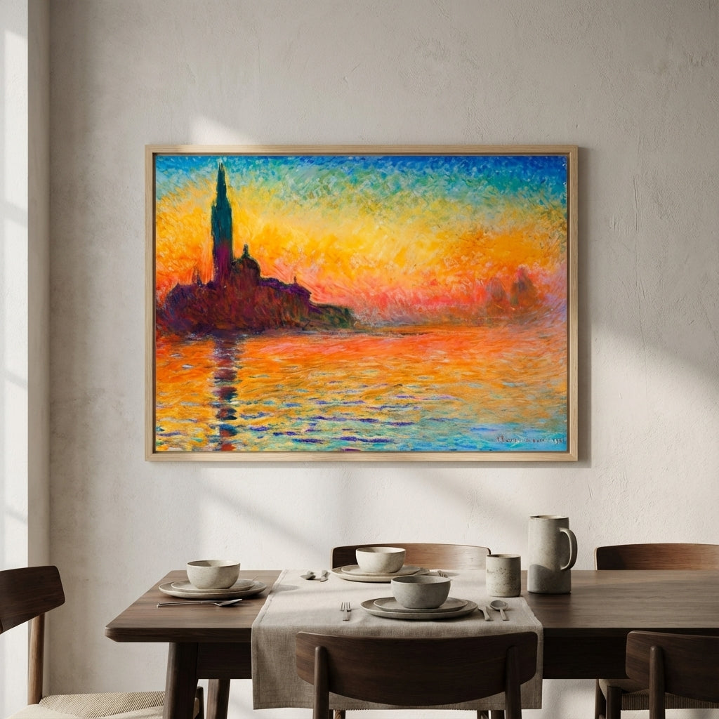 Venice Print San Giorgio Maggiore at Dusk by Claude Monet