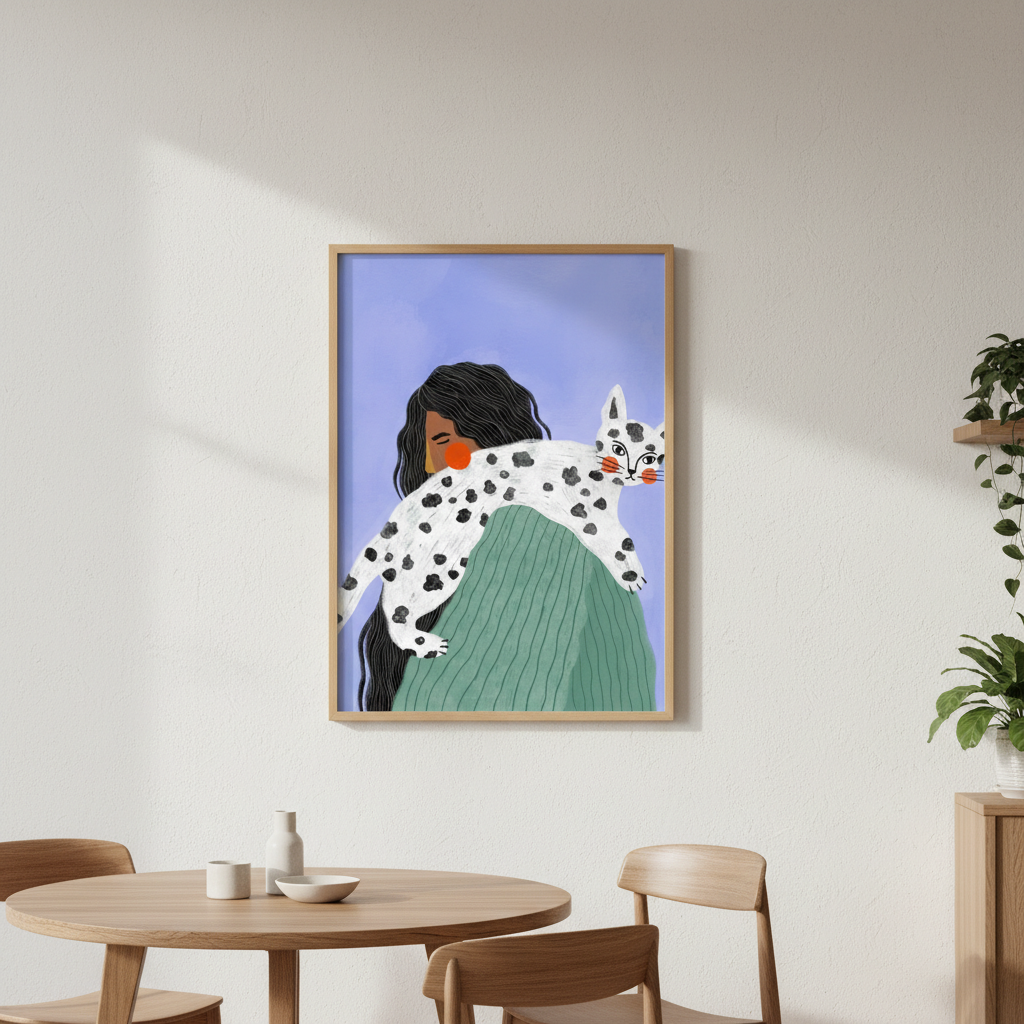 Woman with Cat by Bea Muller