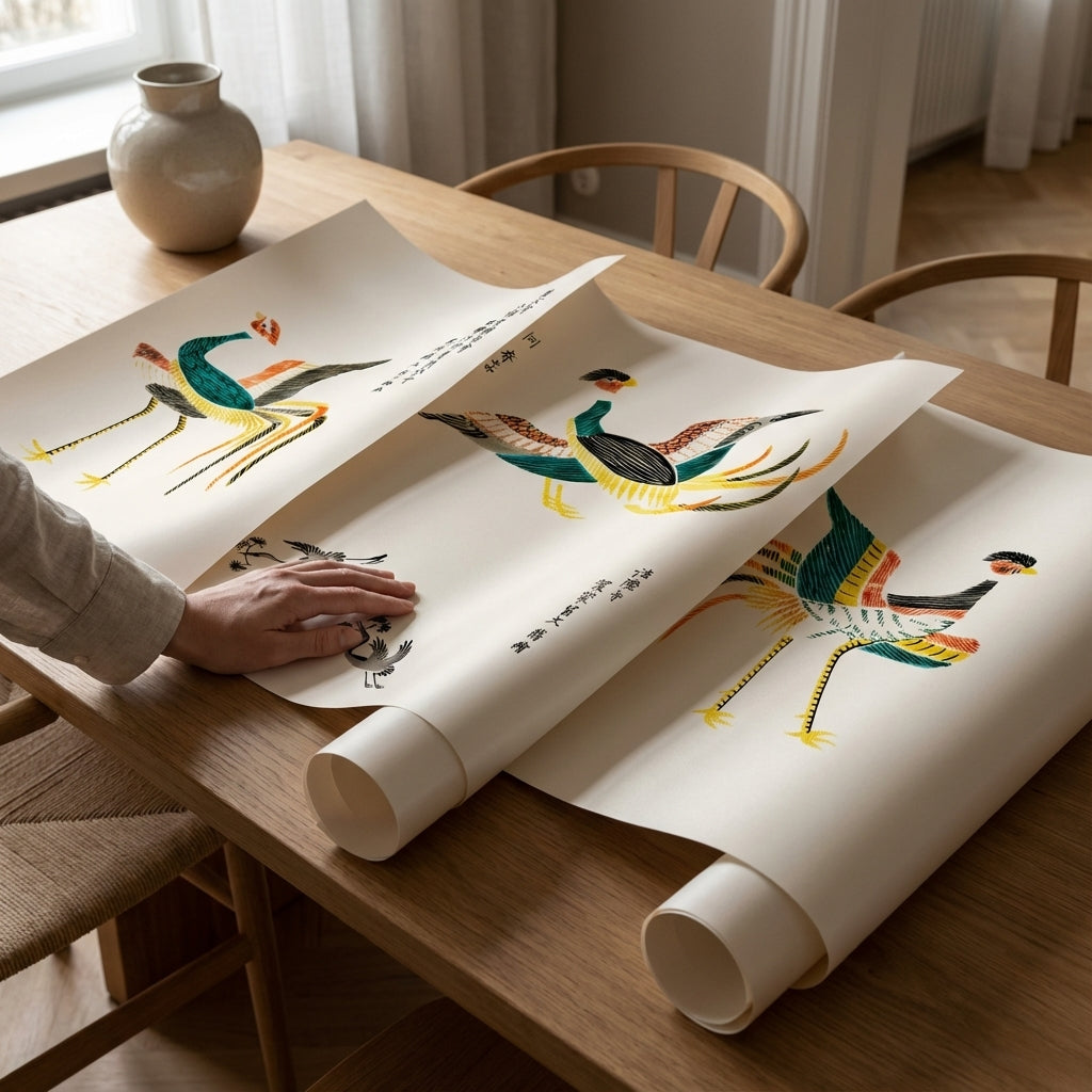 Set of 3 Japanese Wood Prints by Taguchi Tomoki