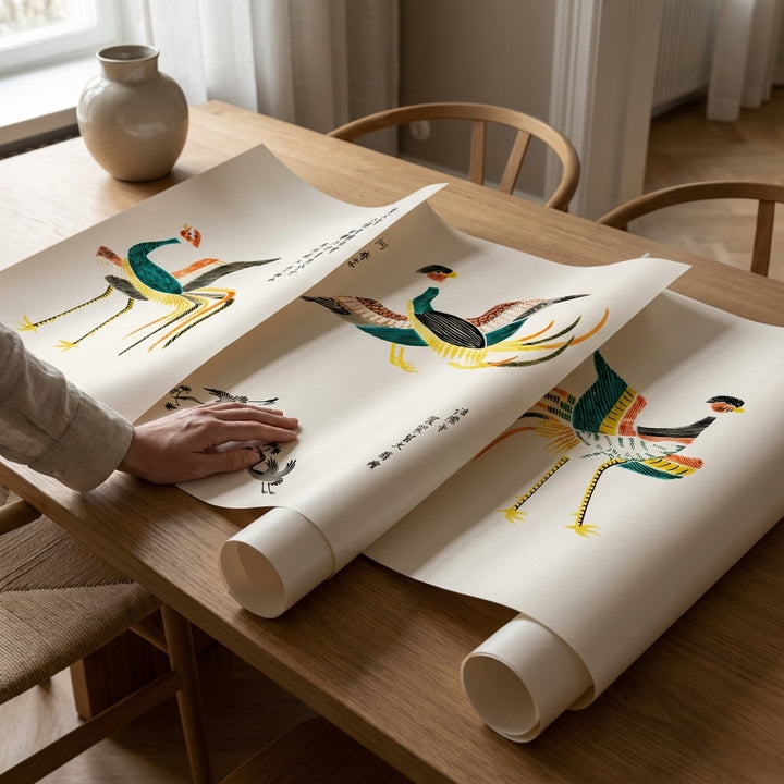 Set of 3 Japanese Wood Prints by Taguchi Tomoki