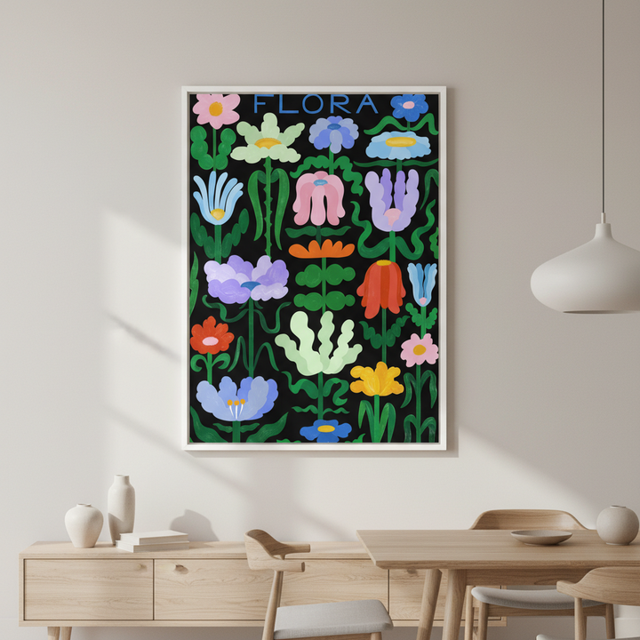 Flora on Black by Manne Jalilian