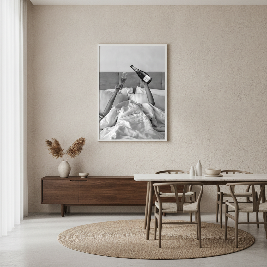 Champagne Bed and Breakfast Photograph Wall