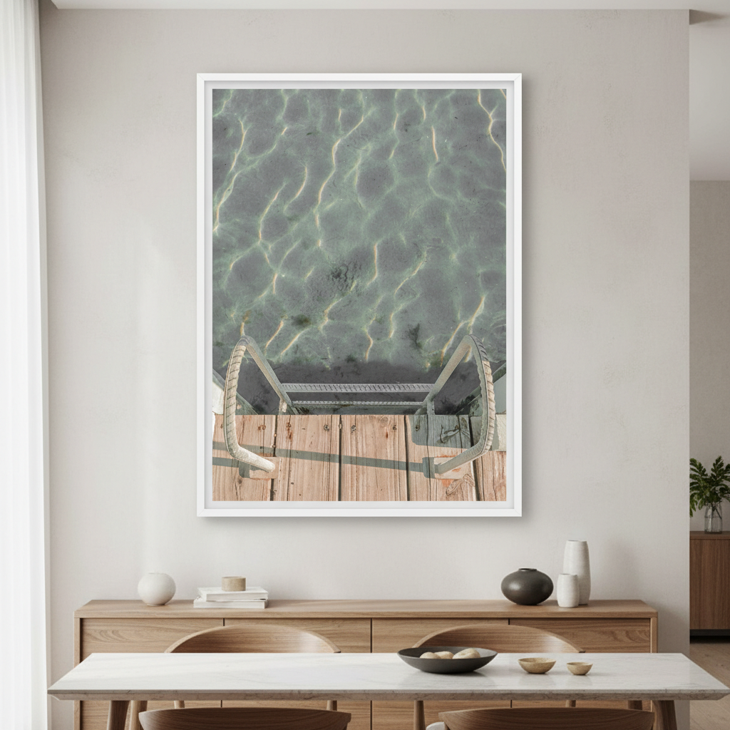 Jetty Ladder Looking Down by Steven Scott