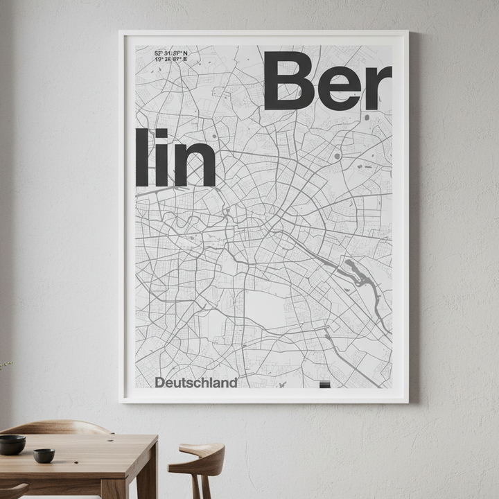 Berlin Minimalist Map by Florent Bodart