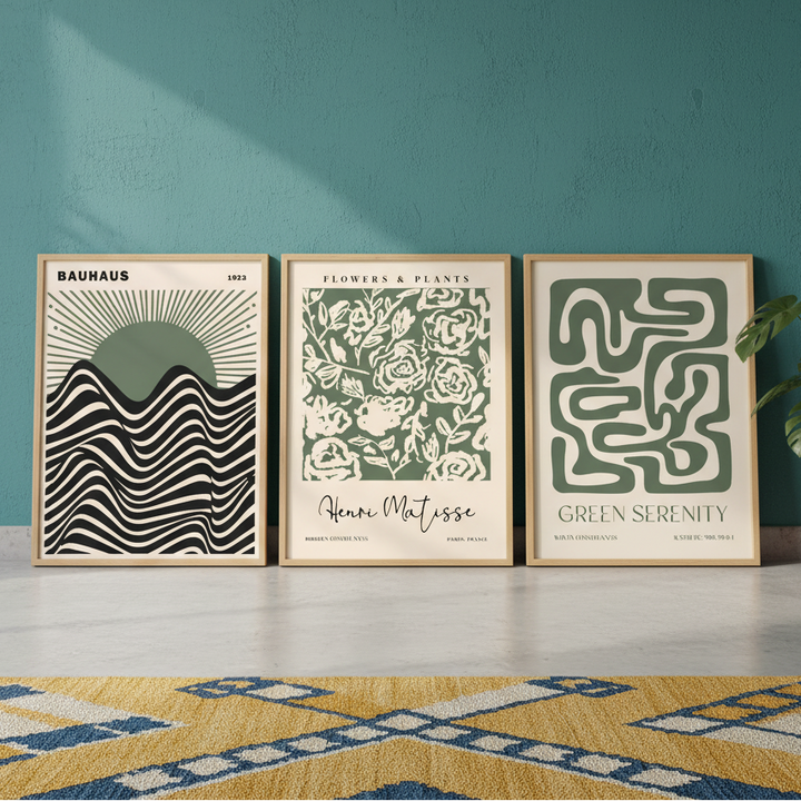 Bauhaus, Matisse Green Trio Wall Art