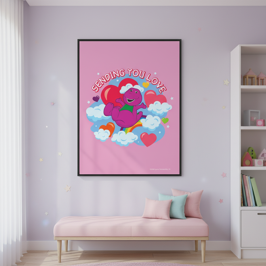 Sending You Love Barney Wall Art