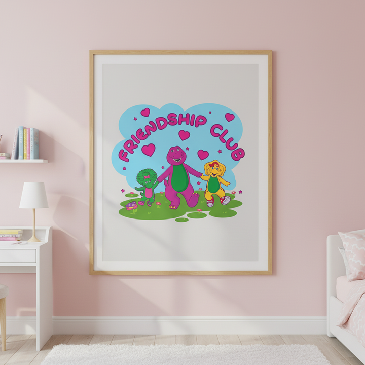 Barney Friendship Club Wall Art Print