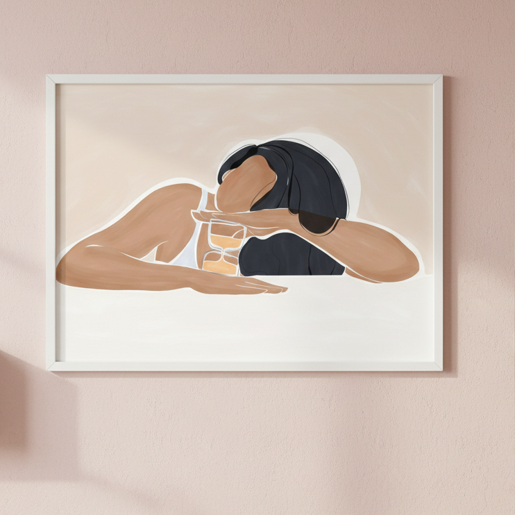 Woman with a Magic Hourglass by Ivy Green Illustrations