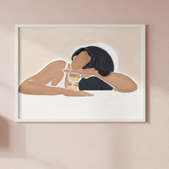 Woman with a Magic Hourglass by Ivy Green Illustrations