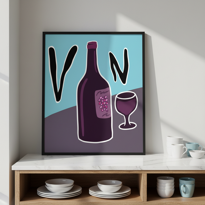 Vino in Picasso Style by Justin Bausch
