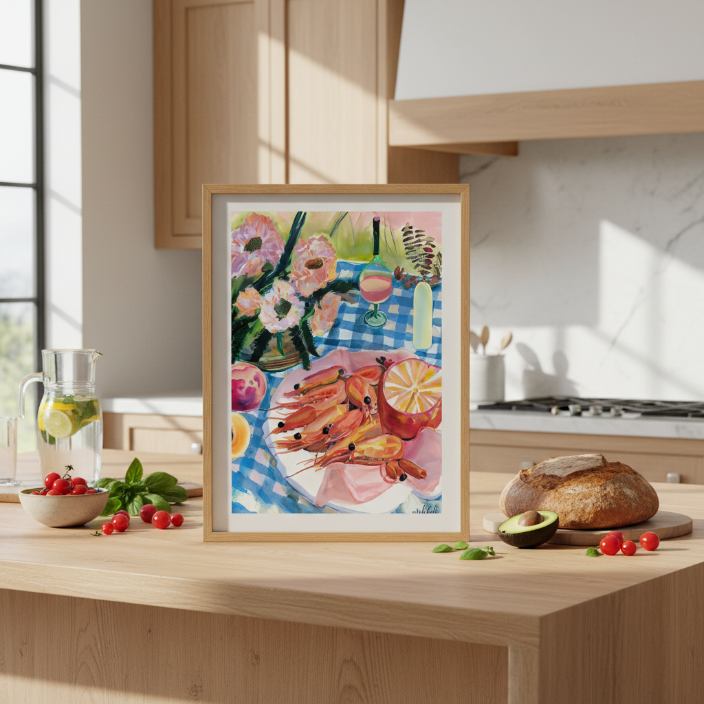 Prawn Lunch by Inkheart Designs