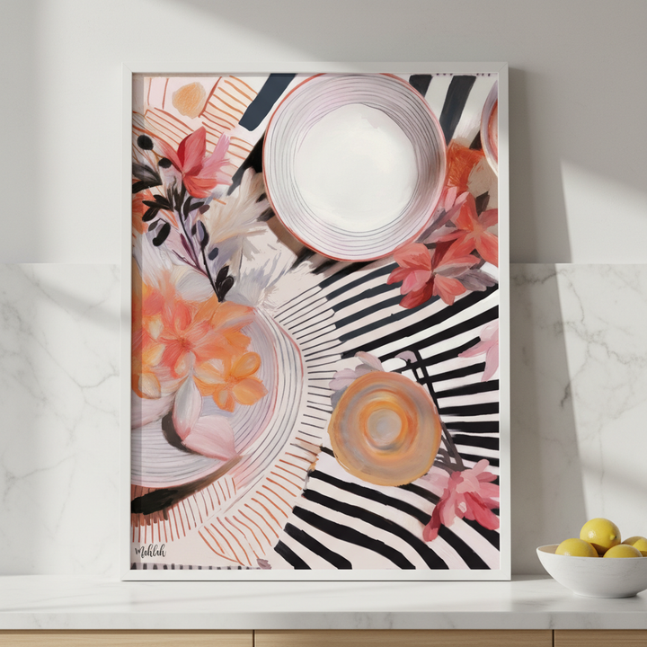 Stripe Breakfast by Inkheart Designs