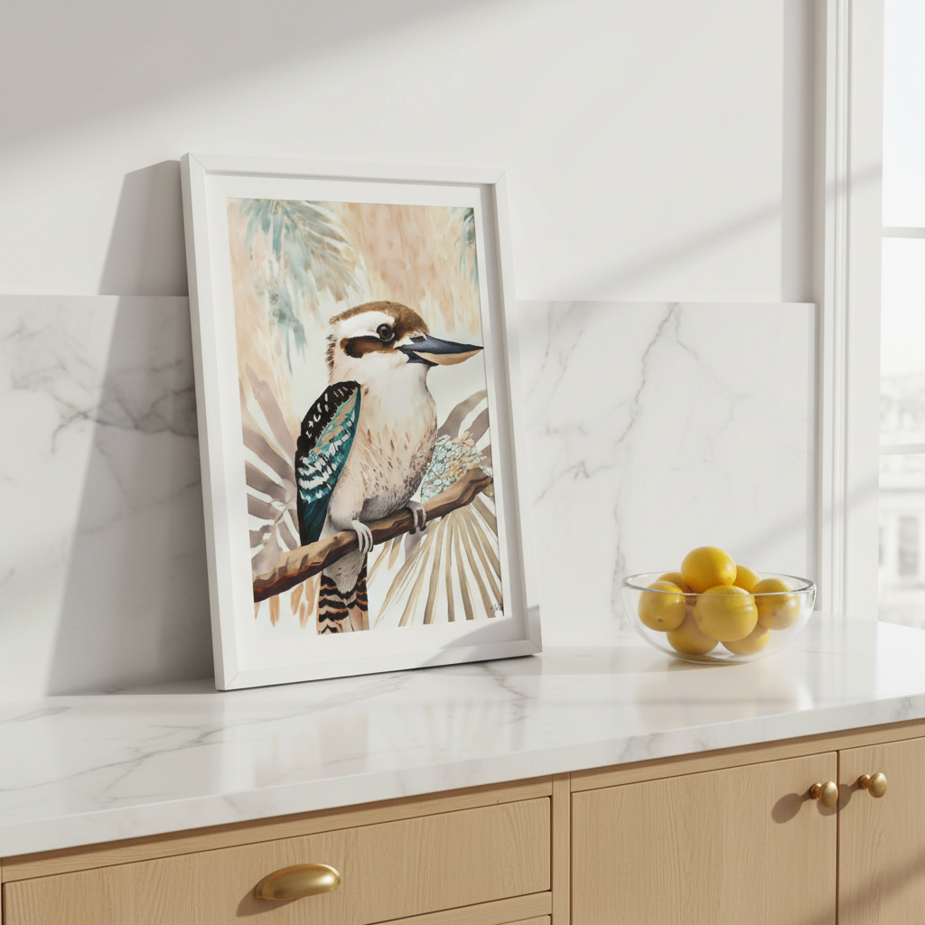 Kookaburra Palm by Inkheart Designs