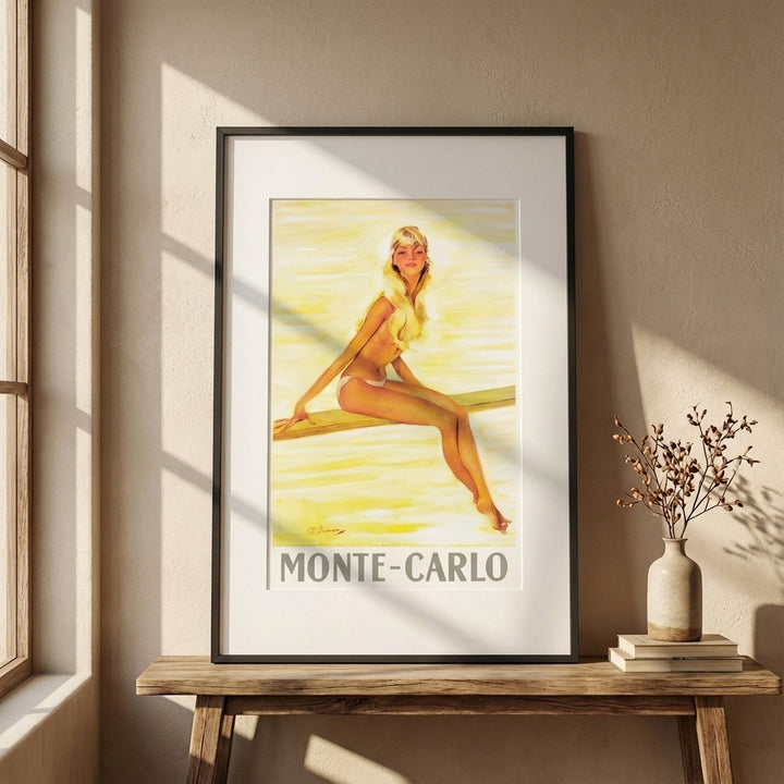 Vintage Travel Monaco Monte Carlo 1937 Poster Retro Print
