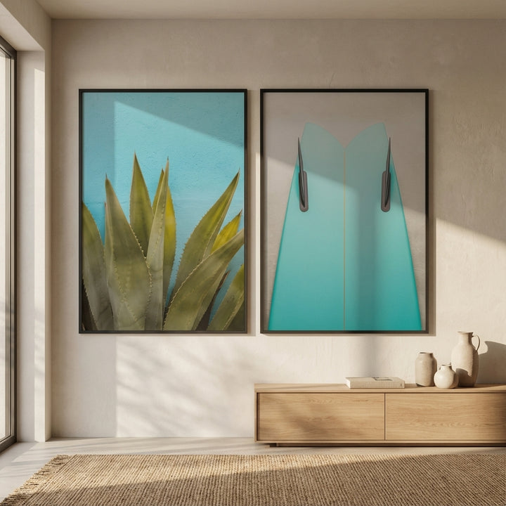 Teal Agave Surfboard Photograph Prints by Casey McCallister