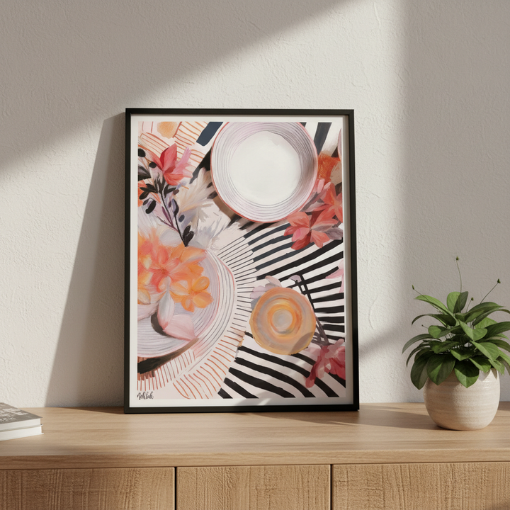 Stripe Breakfast by Inkheart Designs