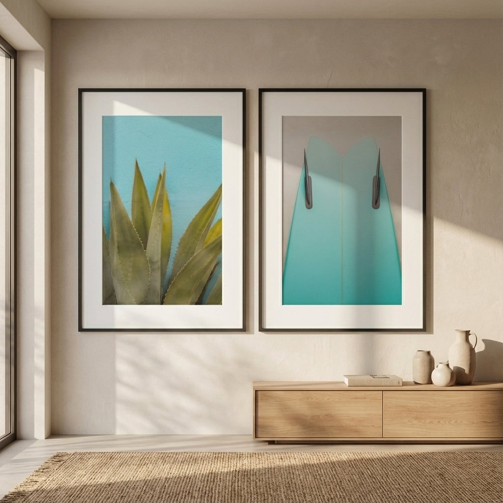 Teal Agave Surfboard Photograph Prints by Casey McCallister