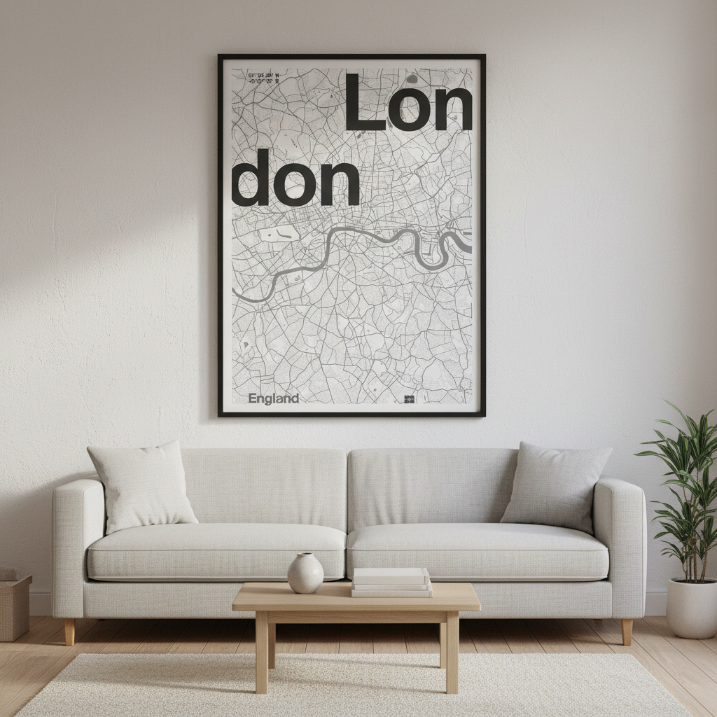 London Minimalist Map by Florent Bodart