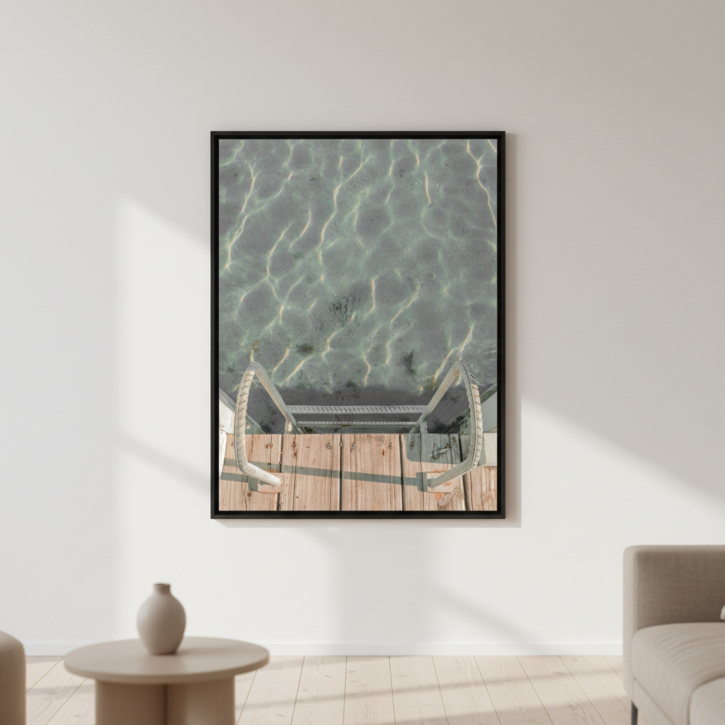 Jetty Ladder Looking Down by Steven Scott