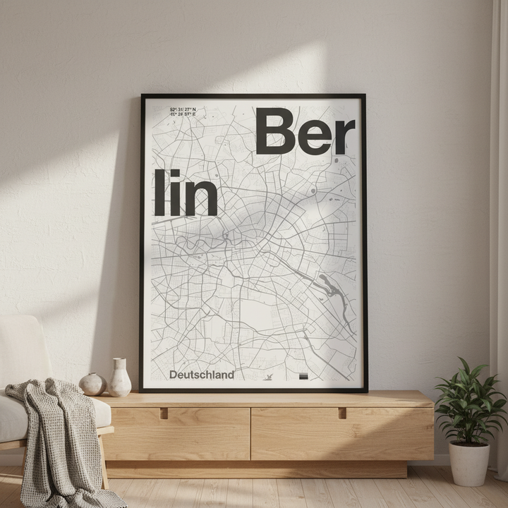 Berlin Minimalist Map by Florent Bodart