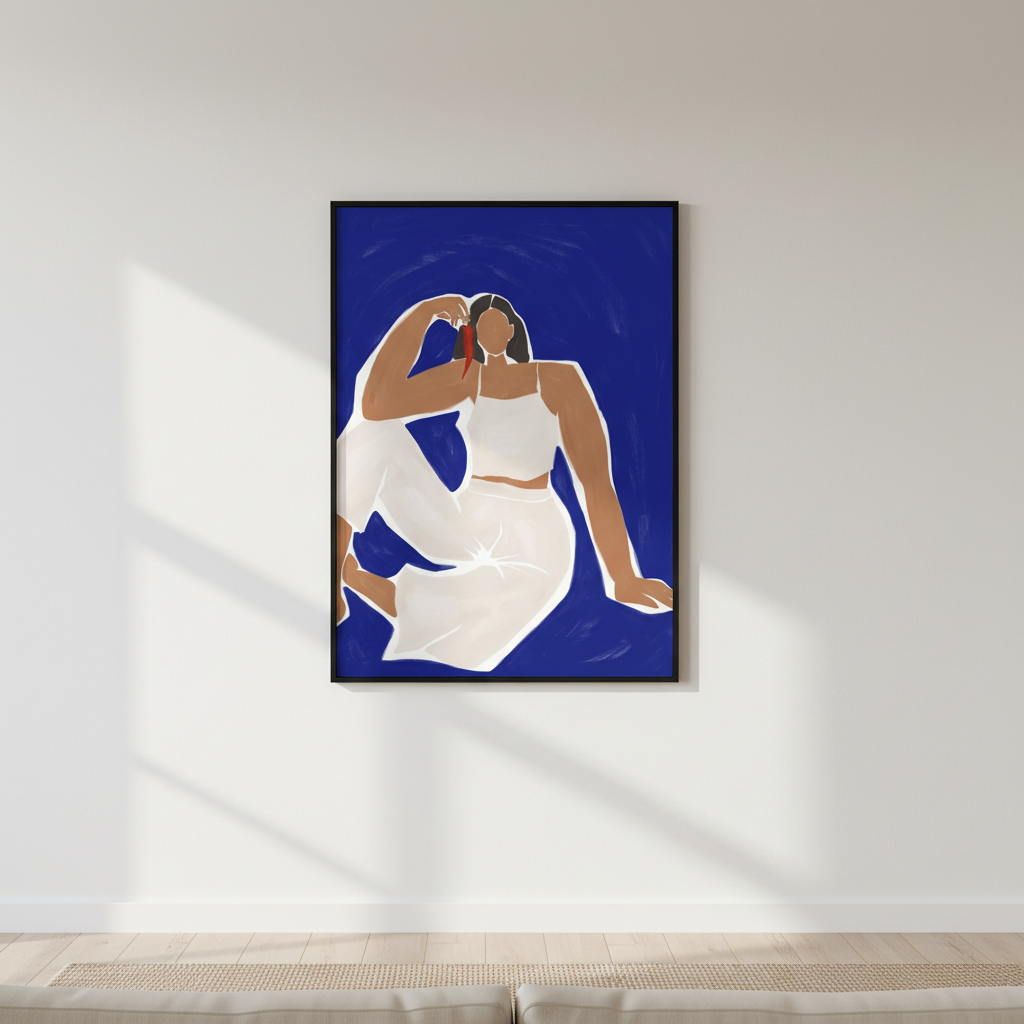 Woman with Chili by Ivy Green Illustrations