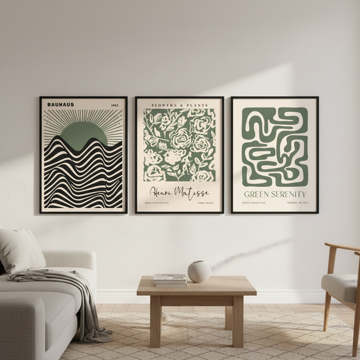 Bauhaus, Matisse Green Trio Wall Art