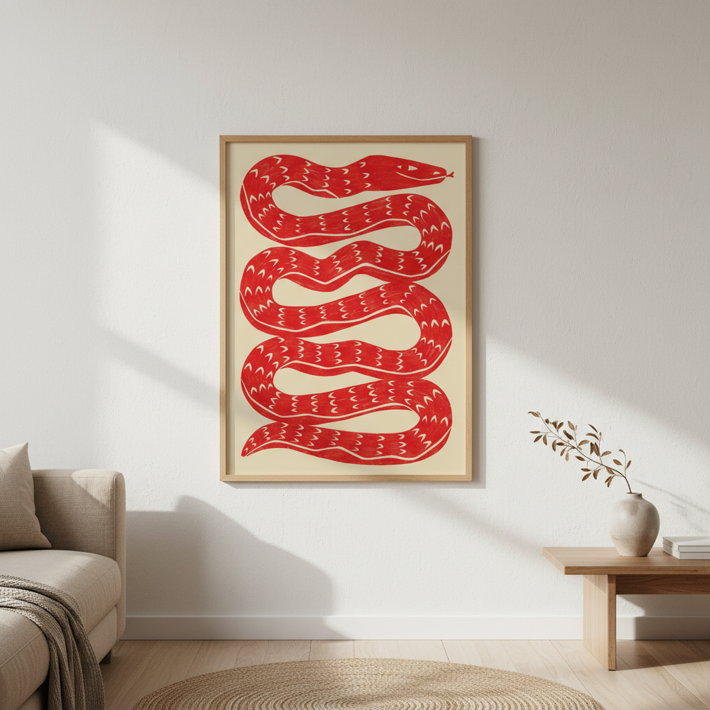 Snake Red by Manne Jalilian