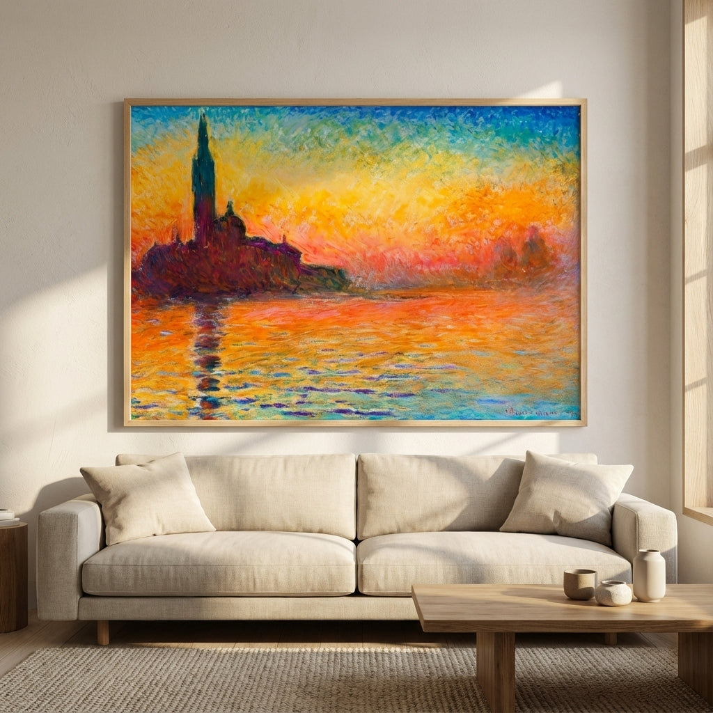 Venice Print San Giorgio Maggiore at Dusk by Claude Monet